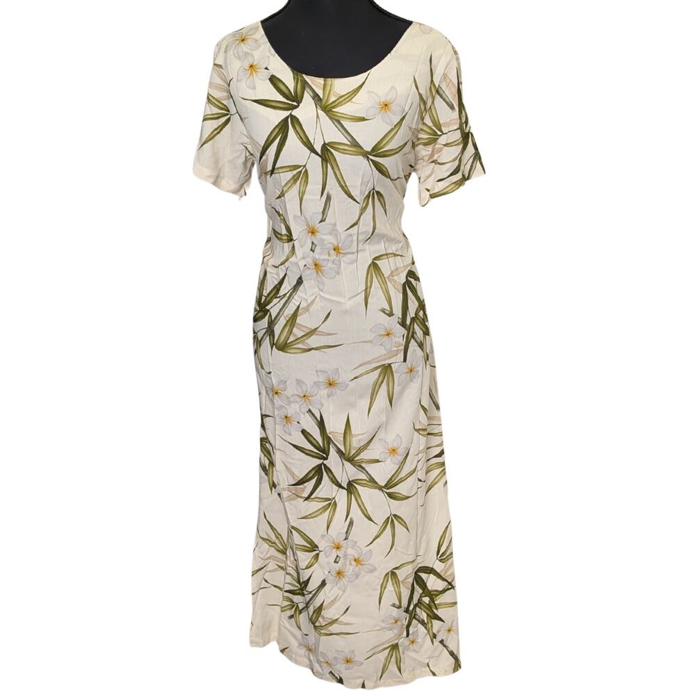 Vintage Hawaiian Floral Aloha Dress | Women's M | Blue Hawaii